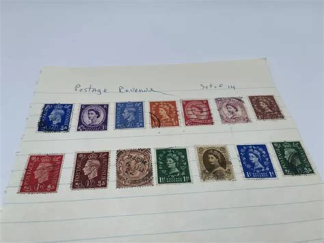 1953 - 1966. . Queen elizabeth postage revenue stamps value